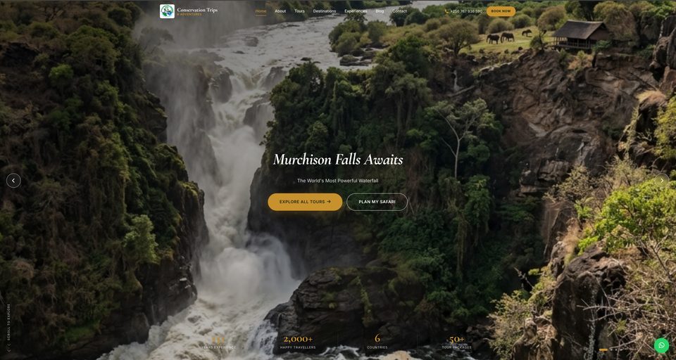 Conservation Trips & Adventures website homepage