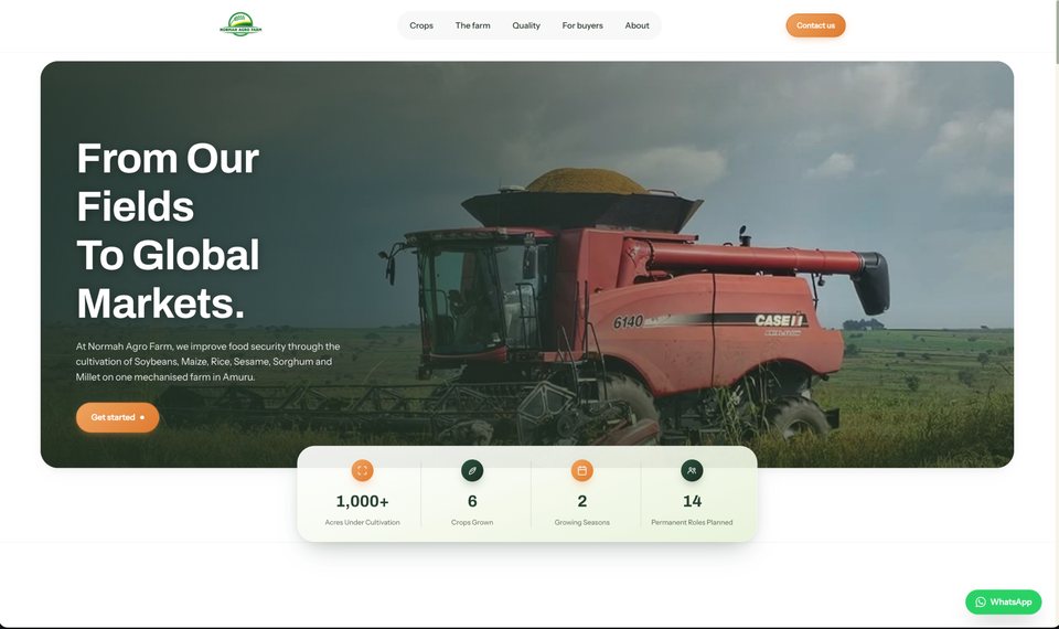 Normah Agro Farm website homepage