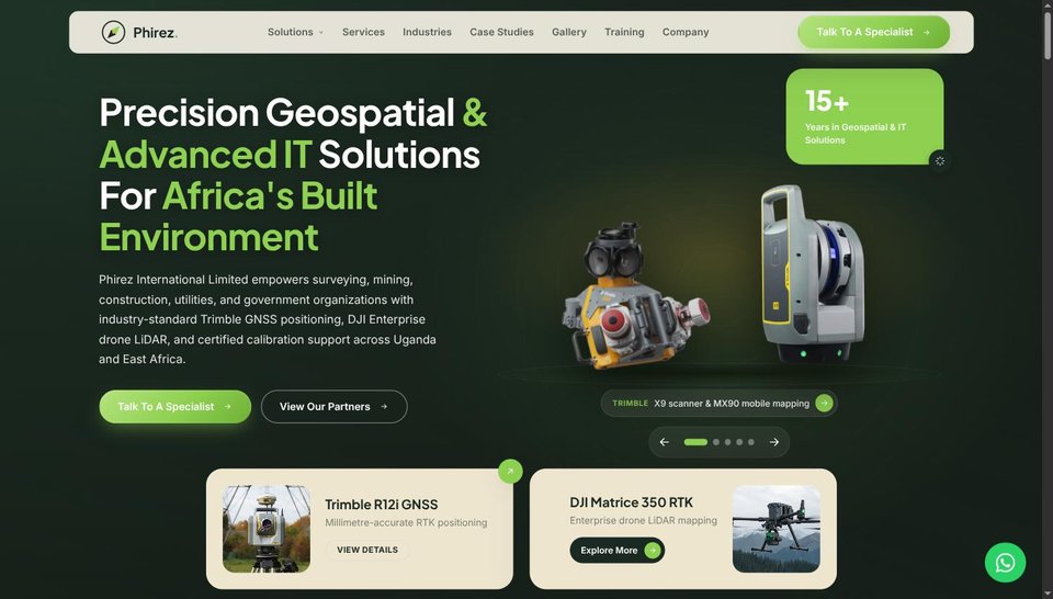 Phirez International Limited website homepage